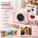 Цифрова компактна камера 4K 48MP ZHIZJIA H16 Pink — Компактний фотоапарат для блогерів з автофокусом, 16x зумом та SD-32GB