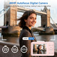 Цифрова компактна камера 4K 48MP ZHIZJIA H16 Pink — Компактний фотоапарат для блогерів з автофокусом, 16x зумом та SD-32GB