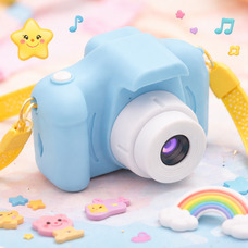 Цифровий дитячий фотоапарат Фотокамера c дисплеєм 2" функція фото і відеозйомка UKC GM14 блакитний