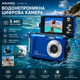 Цифрова підводна камера Easypix Aquapix W3027-M Wave Marine Blue водонепроникний компактний фотоапарат (синій)