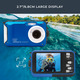 Цифрова підводна камера Easypix Aquapix W3027-M Wave Marine Blue водонепроникний компактний фотоапарат (синій)