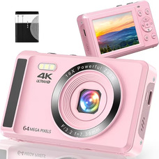 Цифрова камера 4k 64MP камера для відеоблогерів з 16-кратним цифровим зумом та автофокусом, акумуляторна вінтажна компактна камера