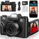 Цифрова камера 4K GAMBEA DC02: 75 Мп, Wi-Fi, поворотний екран 180°, автофокус, 16x зум, карта 32 ГБ та 2 АКБ