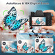 Цифрова камера 4K GAMBEA DC02: 75 Мп, Wi-Fi, поворотний екран 180°, автофокус, 16x зум, карта 32 ГБ та 2 АКБ