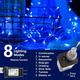 Світлодіодна гірлянда 220 LED, 25 м, тепле біле світло, прозорий дріт, 8 режимів, для ялинки та декору
