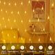 Світлодіодна гірлянда-сітка (3х2 м) — 200 LED, тепле біле світло, живлення від батарейок, пульт ДУ