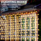 LED гірлянда-бурульки 3×1 м — тепле каскадне світло, що створює атмосферу свята будь-де на батарейках