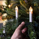 Гірлянда-свічки Lights4fun: 20 LED теплих білих вогнів, 6.3 м, затискачі для ялинки, можливість з’єднання до 8 шт