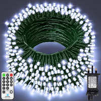 Вулична гирлянда 60 м 500 LED холодний білий колір надзвичайно довгі різдвяні вогні з дистанційним таймером, 8 режимів