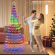 Розумна LED ялинка 2.4 м (8 ft) RGB 500 діодів з додатком та пультом | Музична синхронізація, водонепроникна, для вулиці та дому