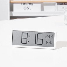 Годинник Yida YD-106 LCD цифровий електронний настільний/настінний Дата Температура Вологість 20 х 8см білий