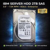 Жорсткий диск IBM 2TB 3.5" SAS 7.2K RPM 6Gb/s серверний HDD (90Y8573 / HUS723020ALS640)
