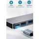Концентратор RayCue ExpandPro Duo Lite 6-в-2 USB-C Hub Док-станція для MacBook Pro / Air Сірий космос