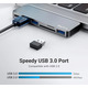 Концентратор RayCue ExpandPro Duo Lite 6-в-2 USB-C Hub Док-станція для MacBook Pro / Air Сірий космос