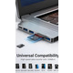 Концентратор RayCue ExpandPro Duo Lite 6-в-2 USB-C Hub Док-станція для MacBook Pro / Air Сірий космос