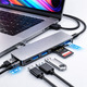 Концентратор RayCue ExpandPro Duo Lite 6-в-2 USB-C Hub Док-станція для MacBook Pro / Air Сірий космос