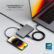 Хаб Satechi Thunderbolt 4 Slim Hub 5-in-1 (ST-T4SHM) Space Gray — 8K/4K 60Hz, 60W PD, 40Gbps, для Mac та Windows