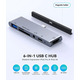 СТОК GIISSMO USB C Hub Док-станція 6-в-1, сріблястий