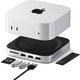 Концентратор Підставка-хаб Satechi Stand & Hub для Mac mini M4 / Pro: корпус SSD NVMe, 3xUSB-A, SD-зчитувач, алюміній, Silver