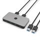Перемикач USB KVM Перемикач USB 3.0 Перемикач KVM для Windows10 ПК Клавіатура Миша Принтер 2 комп’юте