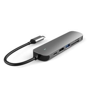 USB Type-C до HDMI-4K концентратор-розгалужувач Док-станція для ноутбука з адаптером PD SD TF RJ45 Thunderbolt 3 для Macbook Air M