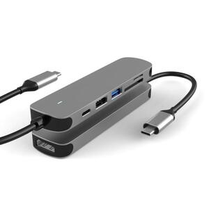 USB Type-C до HDMI-4K концентратор-розгалужувач Док-станція для ноутбука з адаптером PD SD TF RJ45 Thunderbolt 3 для Macbook Air M