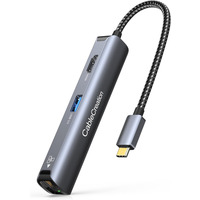 USB-C концентратор, адаптер CableCreation USB-C для MacBook Pro, 5-в-1 USB-C на HDMI багатопортовий адаптер, сумісний з MacBook