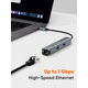 USB-C концентратор, адаптер CableCreation USB-C для MacBook Pro, 5-в-1 USB-C на HDMI багатопортовий адаптер, сумісний з MacBook