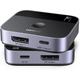 Перемикач UGREEN DisplayPort / USB-C 8K@60Hz KVM Світч 2 входи 1 вихід DP 1.4 для ПК, PS5, Xbox, MacBook