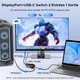 Перемикач UGREEN DisplayPort / USB-C 8K@60Hz KVM Світч 2 входи 1 вихід DP 1.4 для ПК, PS5, Xbox, MacBook