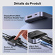 Перемикач UGREEN DisplayPort / USB-C 8K@60Hz KVM Світч 2 входи 1 вихід DP 1.4 для ПК, PS5, Xbox, MacBook