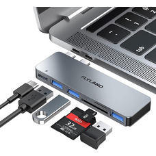 Концентратор USB Hub Dual для MacBook Pro/Air 2020/2019/2018, M1 з Thunderbolt 3 USB C 3 порти USB 3.0, зчитувач карт SD/micro