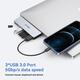 Концентратор USB Hub Dual для MacBook Pro/Air 2020/2019/2018, M1 з Thunderbolt 3 USB C 3 порти USB 3.0, зчитувач карт SD/micro