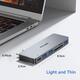 Концентратор USB Hub Dual для MacBook Pro/Air 2020/2019/2018, M1 з Thunderbolt 3 USB C 3 порти USB 3.0, зчитувач карт SD/micro