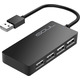 Універсальний пасивний USB-хаб ISOUL на 4 порти USB 2.0 Чорний