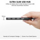 Універсальний пасивний USB-хаб ISOUL на 4 порти USB 2.0 Чорний