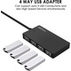 Універсальний пасивний USB-хаб ISOUL на 4 порти USB 2.0 Чорний