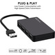 Універсальний пасивний USB-хаб ISOUL на 4 порти USB 2.0 Чорний