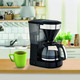 Melitta Easy Top Timer 1010-15, фільтр-кавоварка зі скляним глечиком, програмований час нагрівання, чорна нержавіюча сталь