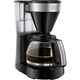 Melitta Easy Top Timer 1010-15, фільтр-кавоварка зі скляним глечиком, програмований час нагрівання, чорна нержавіюча сталь