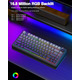 Бездротова механічна клавіатура AULA F75 Black RGB — 75%, Hot-Swap, Bluetooth/2.4GHz/Type-C, Gasket Mount, Бічне гравіювання