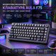 Бездротова механічна клавіатура AULA F75 Black RGB — 75%, Hot-Swap, Bluetooth/2.4GHz/Type-C, Gasket Mount, Бічне гравіювання