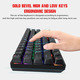 Ігрова механічна клавіатура Snpurdiri 60% V900 Black RGB підсвітка 61 клавіша дротова Type-C для геймерів та роботи