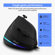 Ігрова вертикальна миша Zelotes C18 RGB, 10000 DPI, програмована, дротова, PMW3325, ергономічна, з панеллю керування для ПК