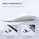 Бездротова акумуляторна мишка Uiosmuph G11 White — безшумна оптична миш Type-C 2.4 ГГц для ноутбука, ПК та Mac