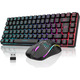 Ігровий бездротовий набір RedThunder K84: клавіатура 75% TKL та ультралегка миша, RGB підсвітка, 2.4GHz, Чорний
