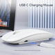 Бездротова акумуляторна мишка Uiosmuph G11 White — безшумна оптична миш Type-C 2.4 ГГц для ноутбука, ПК та Mac