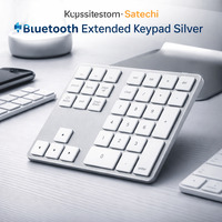 Клавіатура NumPad Satechi Bluetooth Extended Keypad Silver Розширена цифрова клавіатура Satechi Bluetooth
