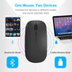 Бездротова мишка LEAPEST Dual Mode Black — преміум миш Bluetooth 5.1 + 2.4 ГГц з адаптером Type-C для MacBook, iPad та ПК
