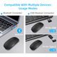 Бездротова мишка LEAPEST Dual Mode Black — преміум миш Bluetooth 5.1 + 2.4 ГГц з адаптером Type-C для MacBook, iPad та ПК